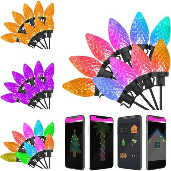 33FT 50LED App Controlled String Lights Bluetooth...